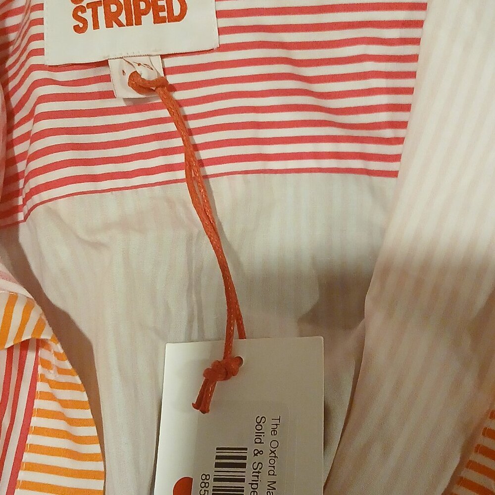 Solid and striped dress